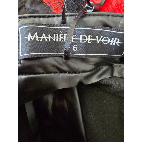 Manebi Noir Faux Leather Ruffle Flare Leggings Pants Black Womens - Picture 7 of 8